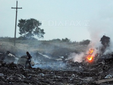 Noi imagini de la prăbuşirea cursei MH17: O televiziune rusă a prezentat o filmare realizată imediat după accident