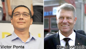 Candidaţii pentru turul II: Victor Ponta - 40,33, Klaus Iohannis -30,44