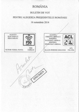 Cum arată buletinul de vot pentru turul doi