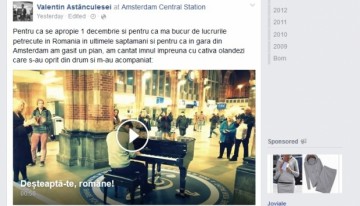 Imnul României a răsunat în Gara din Amsterdam!