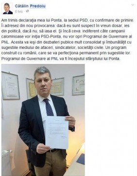 Predoiu ar urma să plece din politică dacă va fi declarat suspect de corupţie