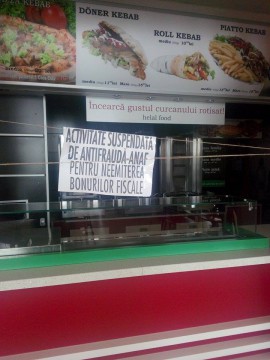 ANAF a închis şi fast food-ul Mesopotamia din City Park Mall
