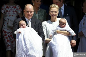 Copiii gemeni ai cuplului regal din Monaco au fost botezați