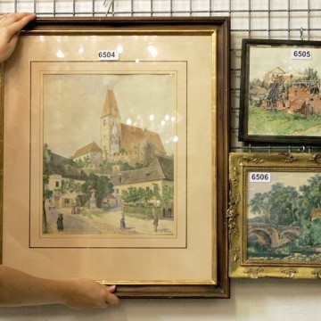 Acuarele şi desene de Adolf Hitler, scoase la licitaţie