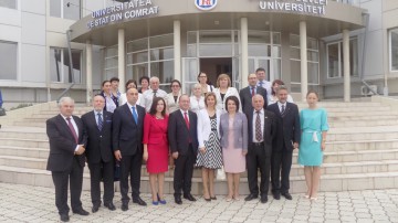 Delegația Universității Andrei Șaguna, prezentă la inaugurarea Centrului de informare al României în Comrat-Găgăuzia