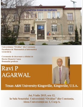 Încă un titlu de Doctor Honoris Causa acordat de Universitatea Ovidius
