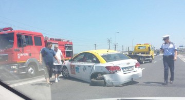 Accident rutier pe DN3: poliţia şi pompierii au intervenit la faţa locului