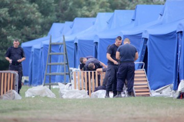 MAI şi Crucea Roșie, exercițiu comun privind organizarea de tabere pentru refugiați