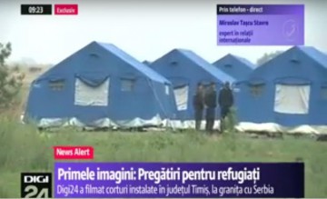 Primele tabere pentru refugiaţi din România, amplasate la graniţa cu Serbia