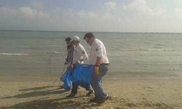 Acţiune de ecologizare a plajei din Mamaia. A fost prezent şi adjunctul şefului misiunii diplomatice a SUA la Bucureşti, Dean Thompson