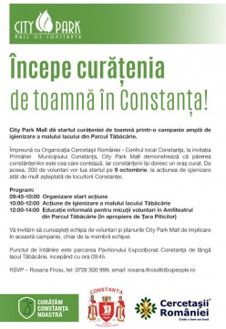 City Park Mall se alătură inițiativei „Curățăm Constanța Noastră”