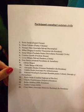 Iată lista participanţilor la consultările cu Iohannis din partea societăţii civile