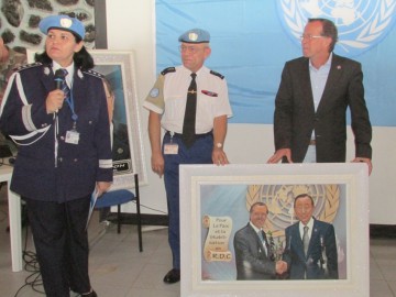 Tablouri realizate de polițista Luminița Popescu, vândute în Congo