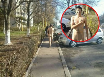 Tânărul care se plimba gol pe străzi, „coleg” de cartier cu individul care a înjunghiat un taximetrist şi apoi s-a sinucis