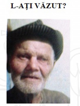 Bătrân de 84 de ani, dat dispărut! L-aţi văzut?