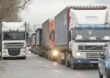 Transportatorii au protestat în București