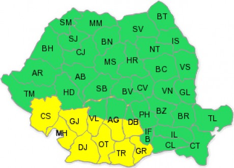 Avertizare COD GALBEN de ninsori. Harta zonelor afectate