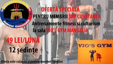 Poliţiştii din Mangalia au ofertă specială la sala de forţă!