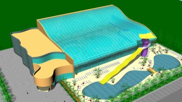 Cel mai mare parc acvatic din România a rămas în faza de şantier. Constructorul a intrat în insolvenţă