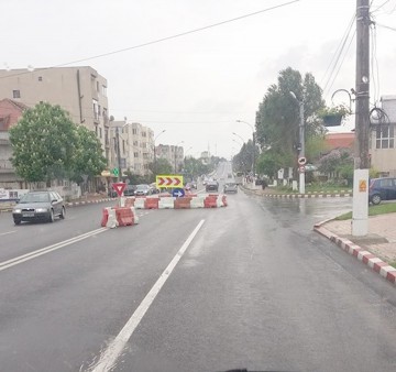 Sens giratoriu nou, în Ovidiu, la intersecţia cu strada Poiana