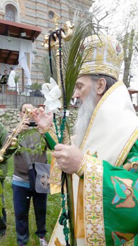 Constănţenii au participat la slujba de Florii de la Arhiepiscopie
