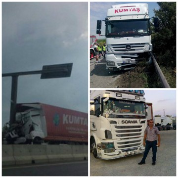 Laudă a făcut-o lată: a pus la pământ un stâlp pe DN3! Autotrenurile firmei, implicate în accidente și în luna mai