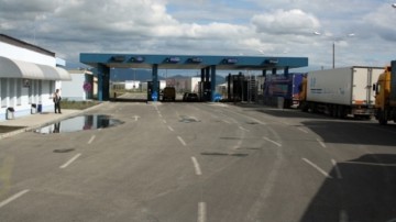 Lucrări de asfaltare la frontiera Vama Veche