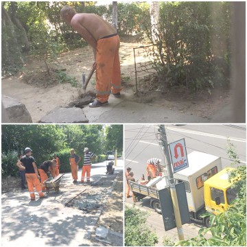 ENEL a reacţionat: a reparat strada lăsată de izbelişte după o lucrare