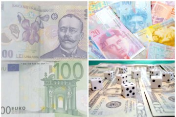 Dolarul creşte, francul scade