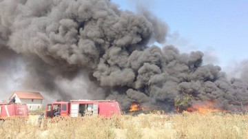 Bilanţul incendiului de la Lumina: zeci de tone de materiale, mistuite de flăcări!