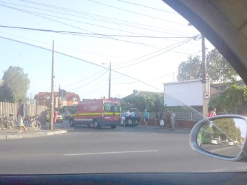 Biciclist accidentat pe I.C. Brătianu