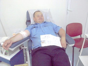 Jandarmii constănţeni au donat sânge