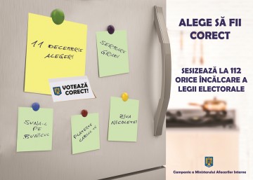 Alege să fii corect! MAI acționează pentru siguranţa procesului electoral