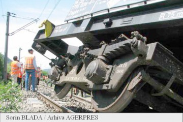 Un tren cu azotat de amoniu a deraiat!