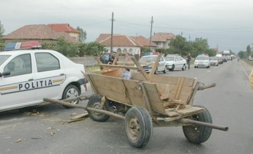 Căruţaş cu capul spart, după un accident rutier