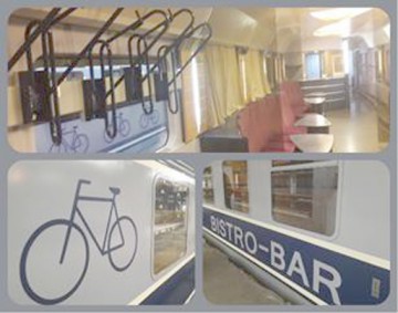 Vagon special, dedicat bicicletelor, în trenurile CFR