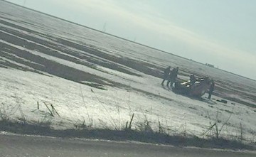 Accident rutier în Cumpăna! O maşină s-a răsturnat