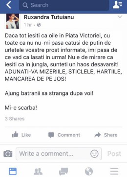 Mesaj de la fiica preşedintelui Comisiei SRI, pentru 