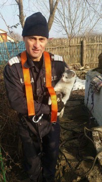 Pompierii constănțeni au salvat o pisică dintr-o fântână de 15 m
