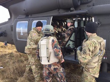 Exercițiu cu elicoptere americane la Mihail Kogălniceanu