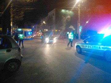 Pieton lovit de un şofer începător