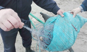 Frontieriştii tulceni au confiscat plase de pescuit