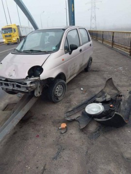 Accident pe podul de la Ovidiu