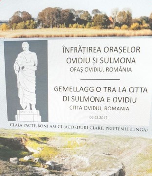 Oraşul Ovidiu şi oraşul Sulmona din Italia s-au înfrăţit