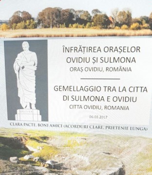 Oraşul Ovidiu şi oraşul Sulmona din Italia s-au înfrăţit