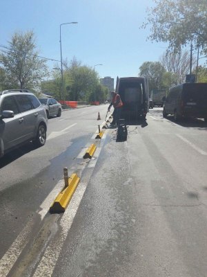 Atenție, șoferi! Se lucrează în trafic, la intrare în Mamaia