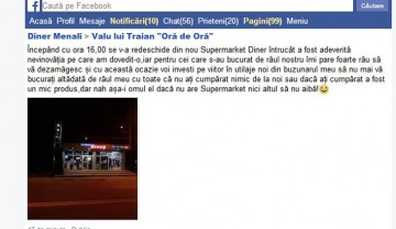 Patronul magazinului Diner din Valu, MESAJ HILAR: 