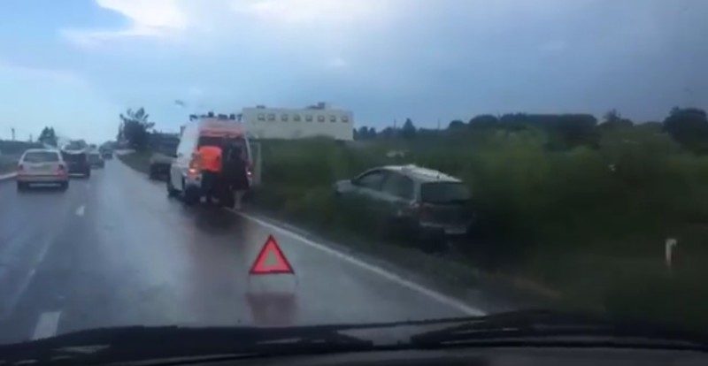 Incident în trafic, la intrare în Constanța - VIDEO