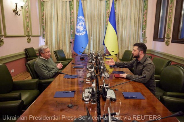 Ucraina: Guterres şi Zelenski au discutat despre coridoare de evacuare pentru Mariupol