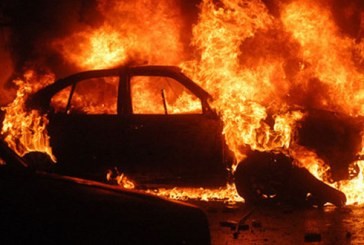 O mașină a ars ca o torță, la ieșire din Cernavodă